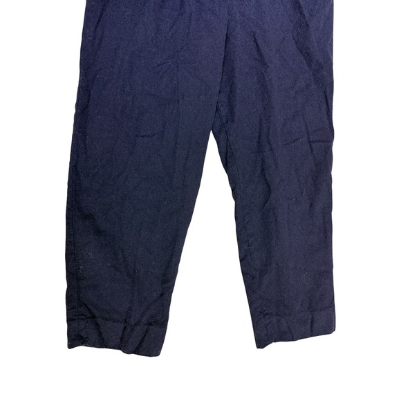 JH Collectibles Women's Navy 100% Pure Wool Vintage Pleated Pants Size 14 - BH - Picture 3 of 9